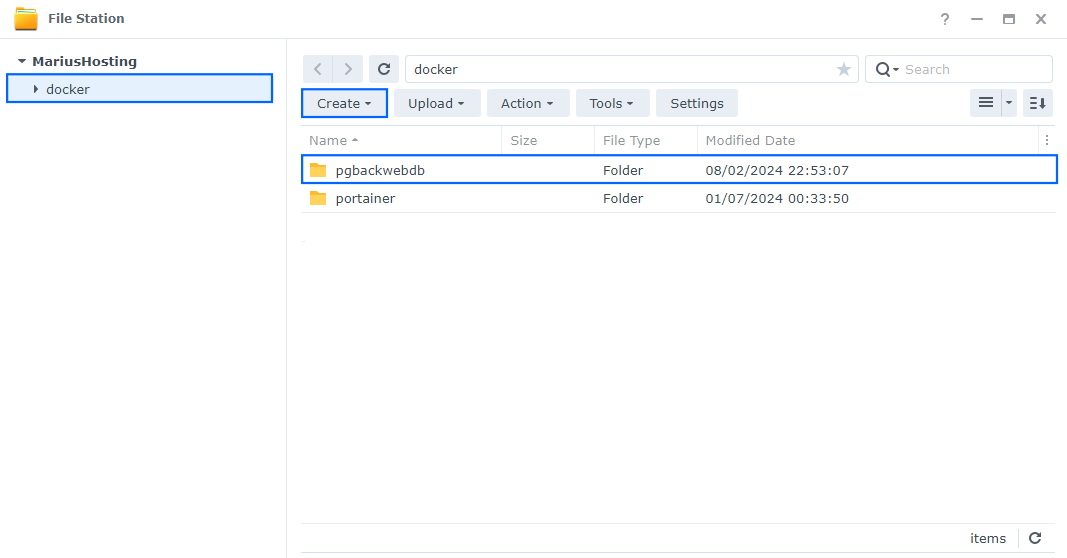 PGBackWeb Synology NAS Set up 1