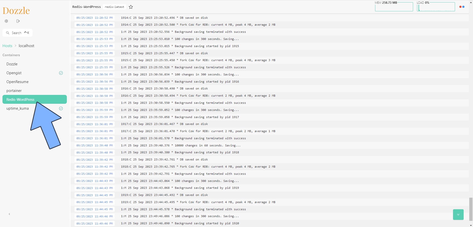 Synology Docker Container Logs 5