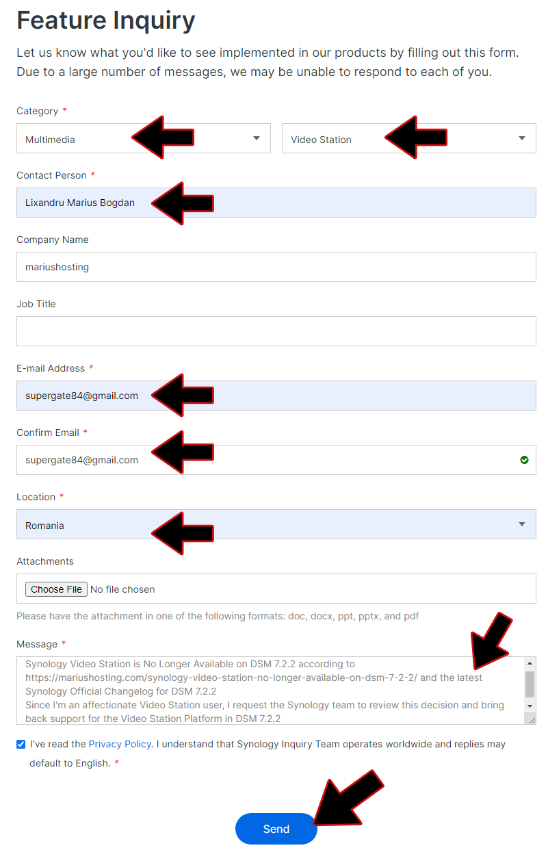 Synology Video Station Feature Inquiry