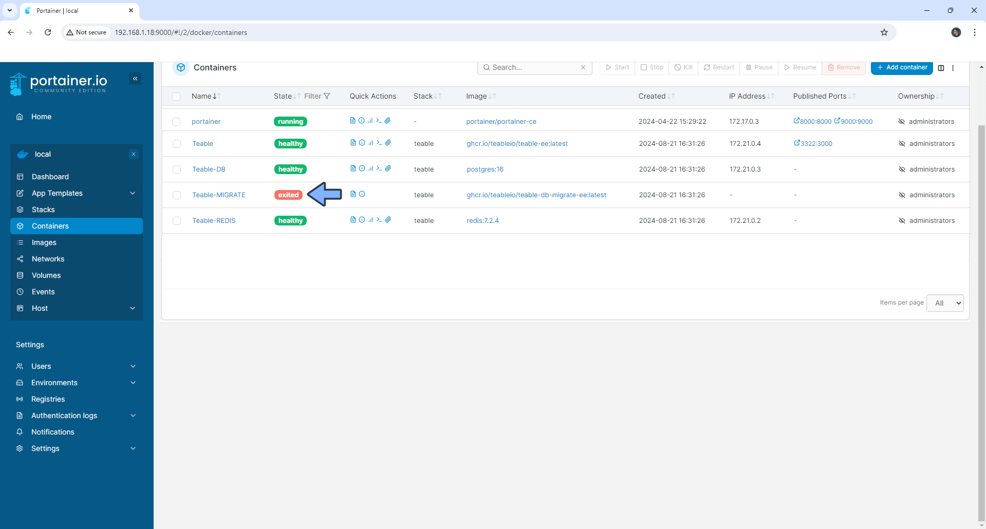 Teable Synology NAS Set up 14