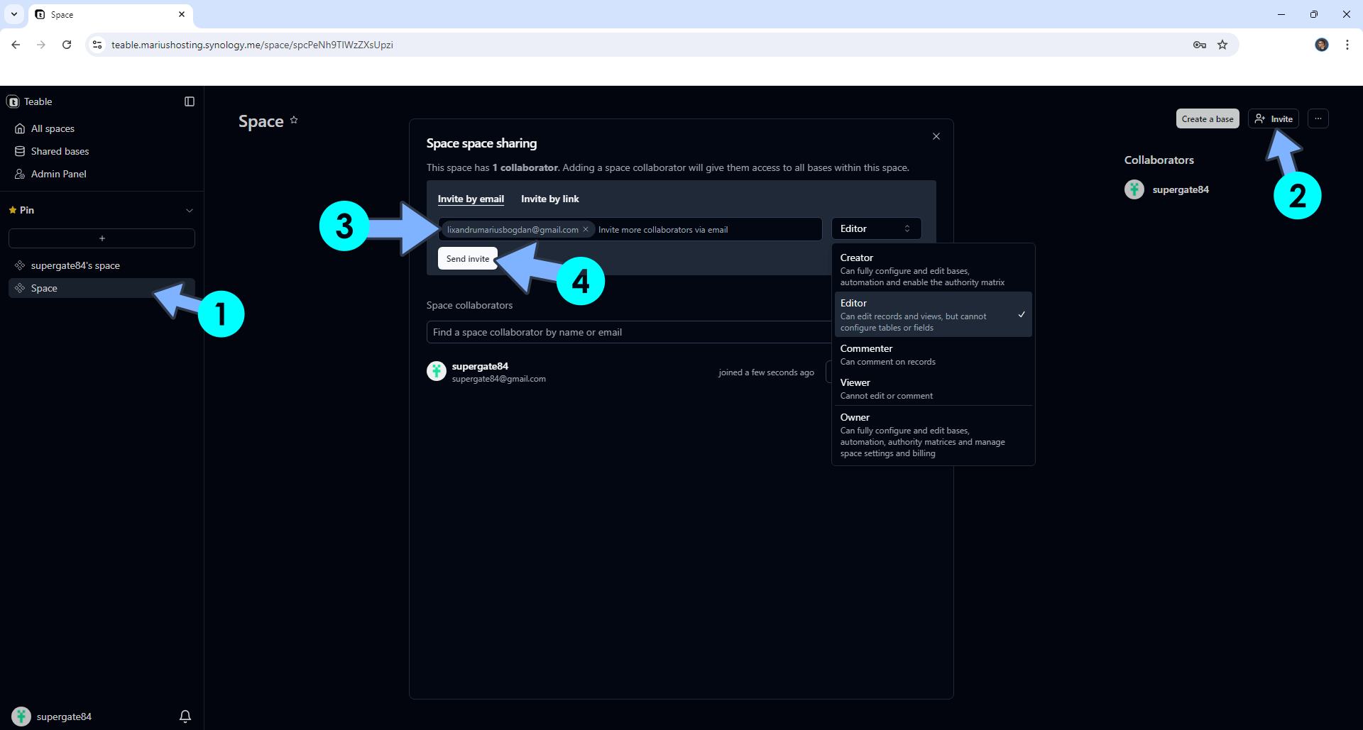 Teable Synology NAS Set up 19