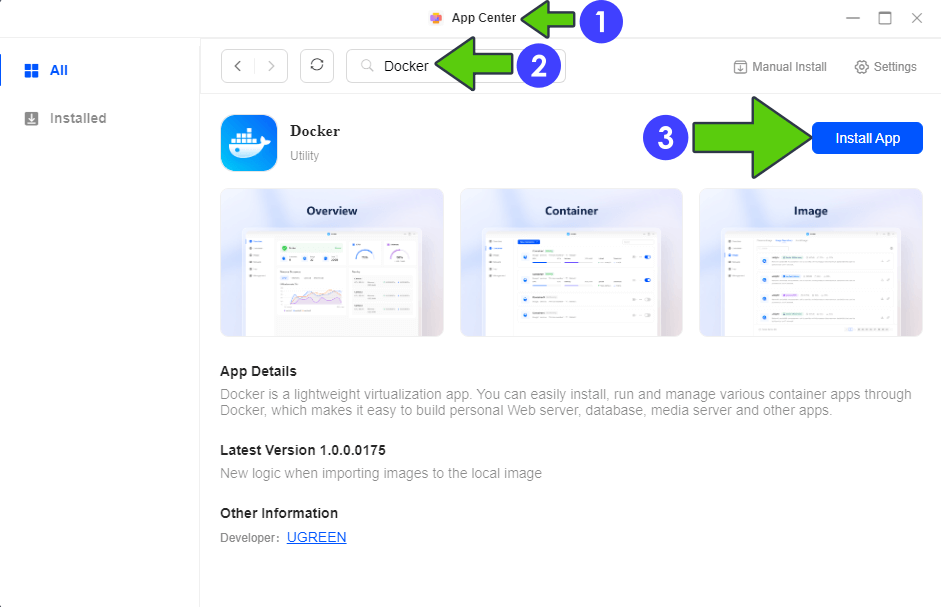 UGREEN NAS Install Docker