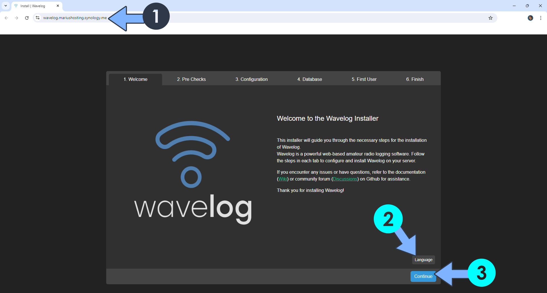 Wavelog Synology NAS Set up 17