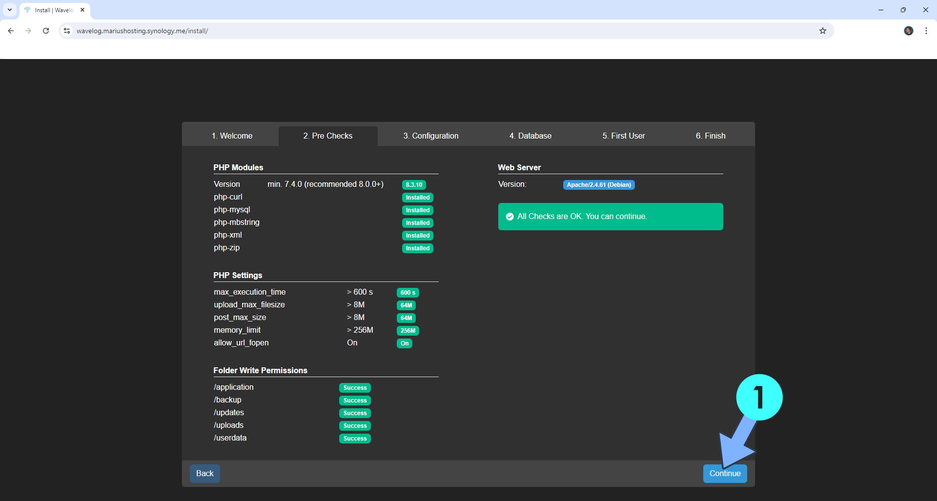 Wavelog Synology NAS Set up 18