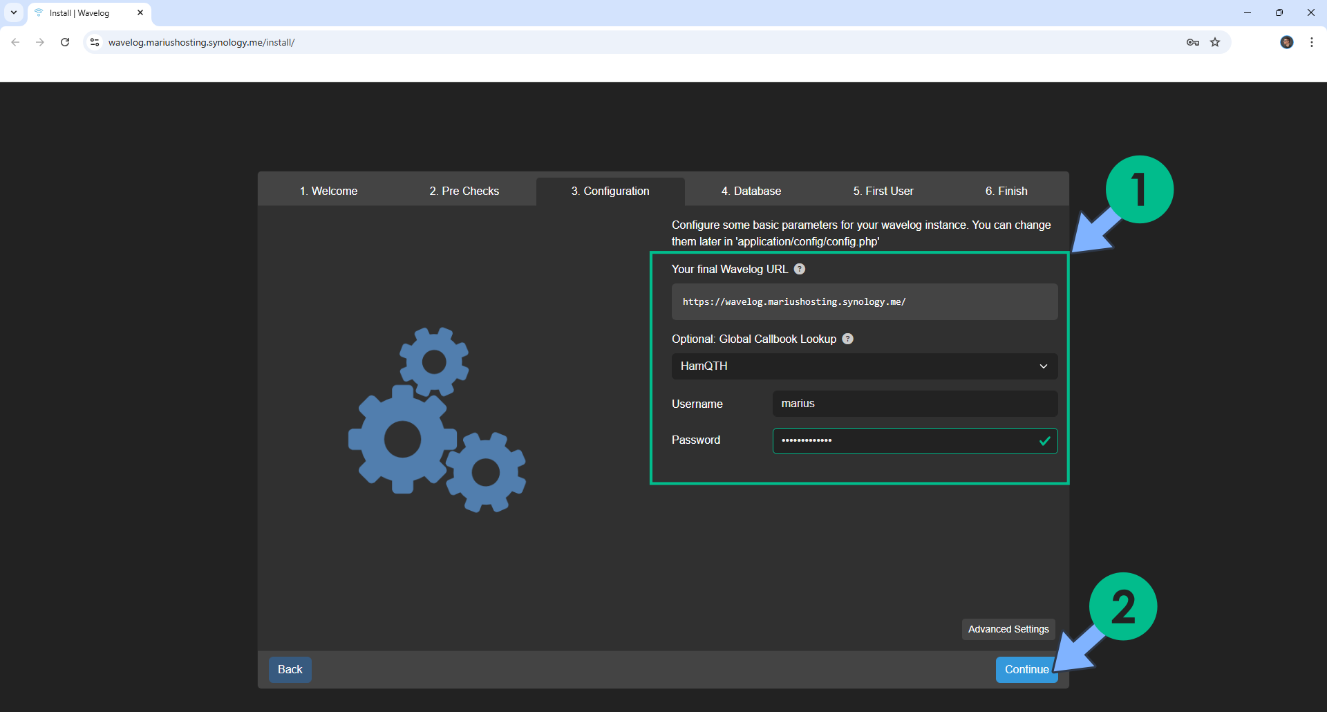Wavelog Synology NAS Set up 19 new 2026