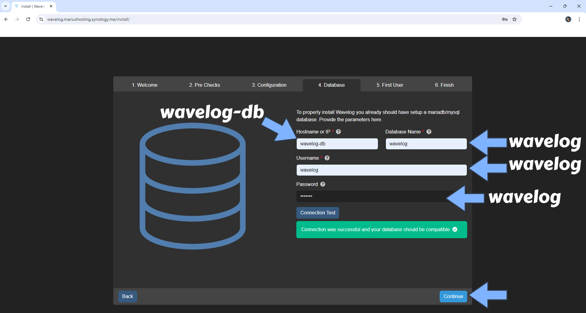 Wavelog Synology NAS Set up 20