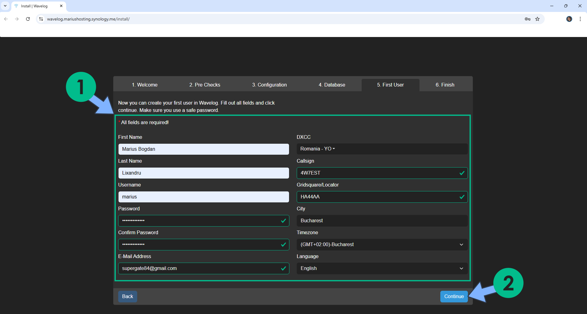 Wavelog Synology NAS Set up 21 new 2026