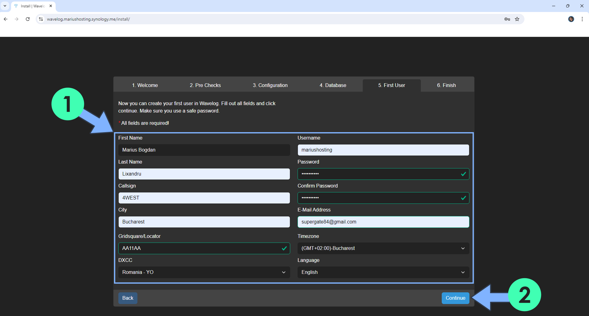 Wavelog Synology NAS Set up 21