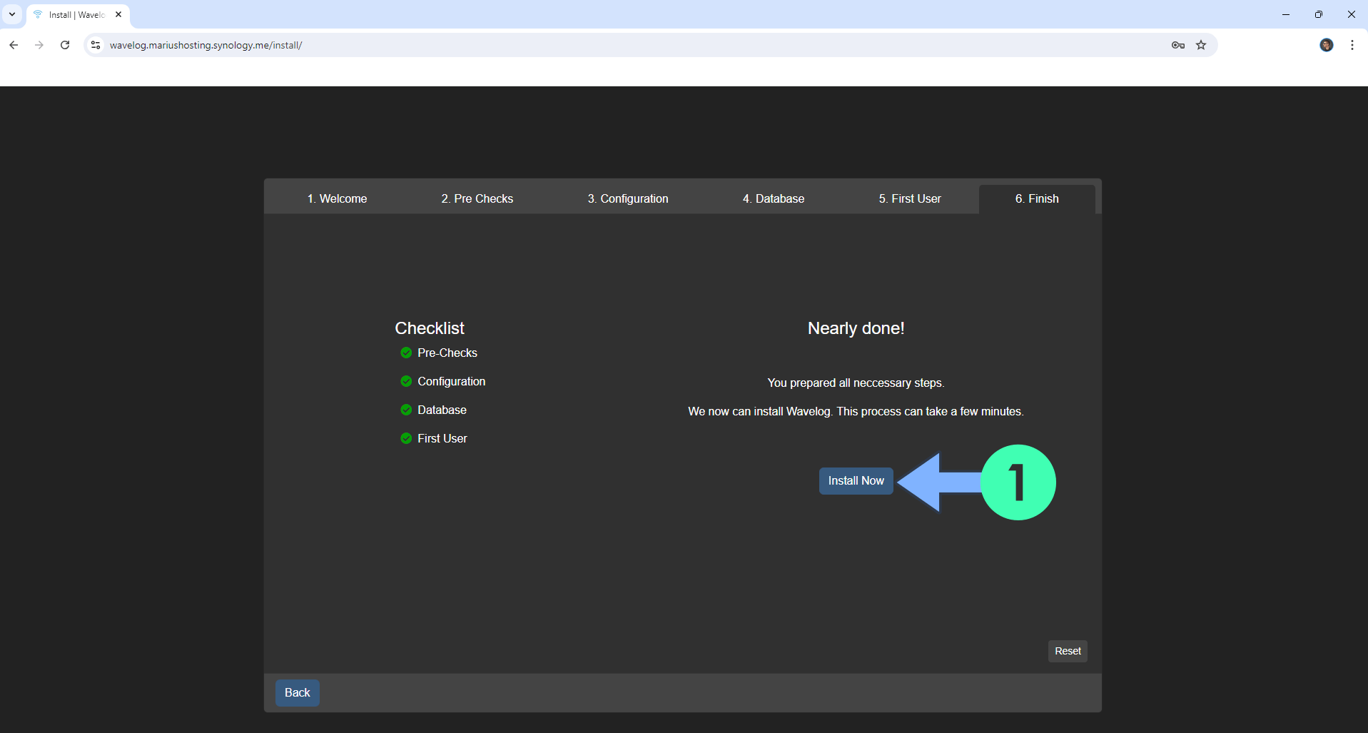 Wavelog Synology NAS Set up 22