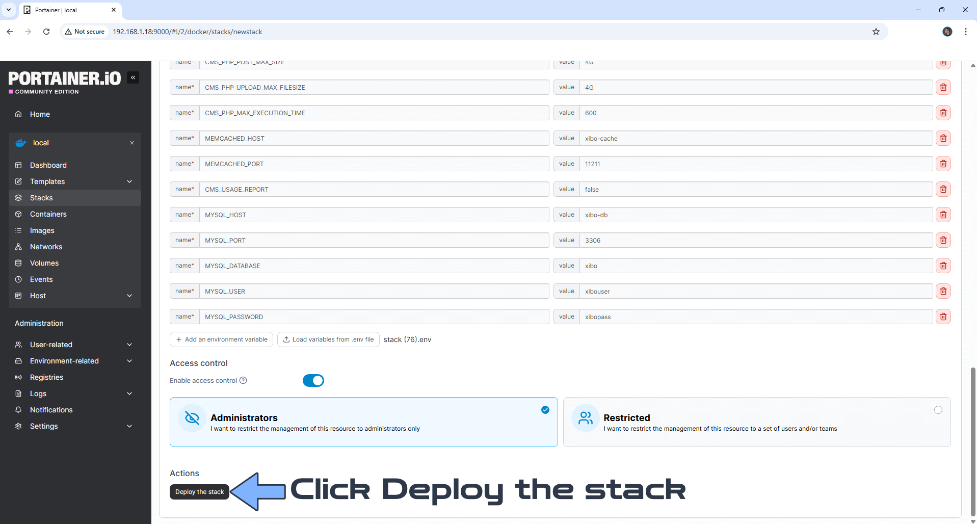 Xibo Synology NAS Set up 13 new 2028