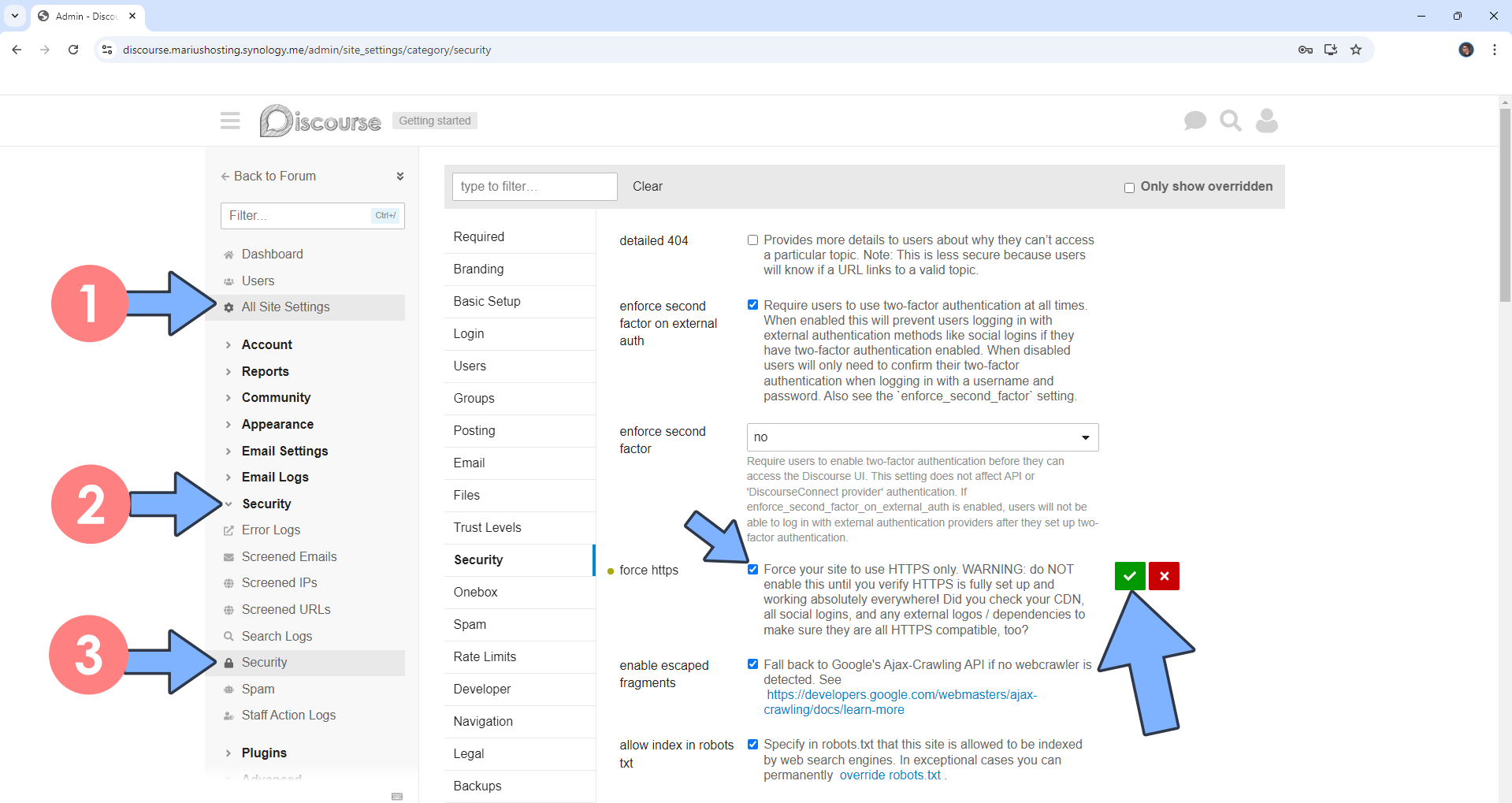 Discourse Synology NAS Set up 19