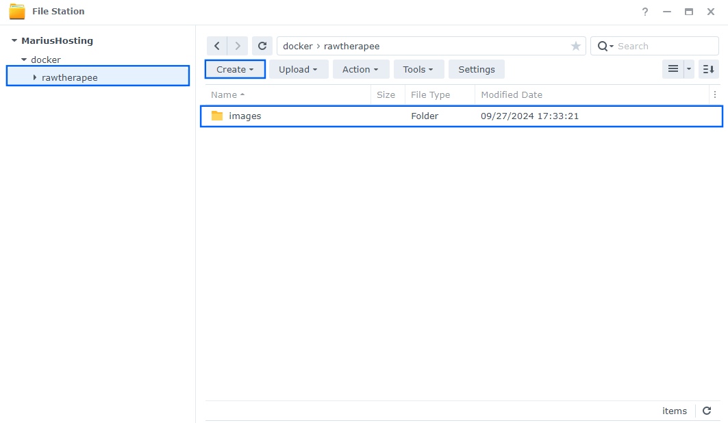 RawTherapee Synology NAS Set up 2