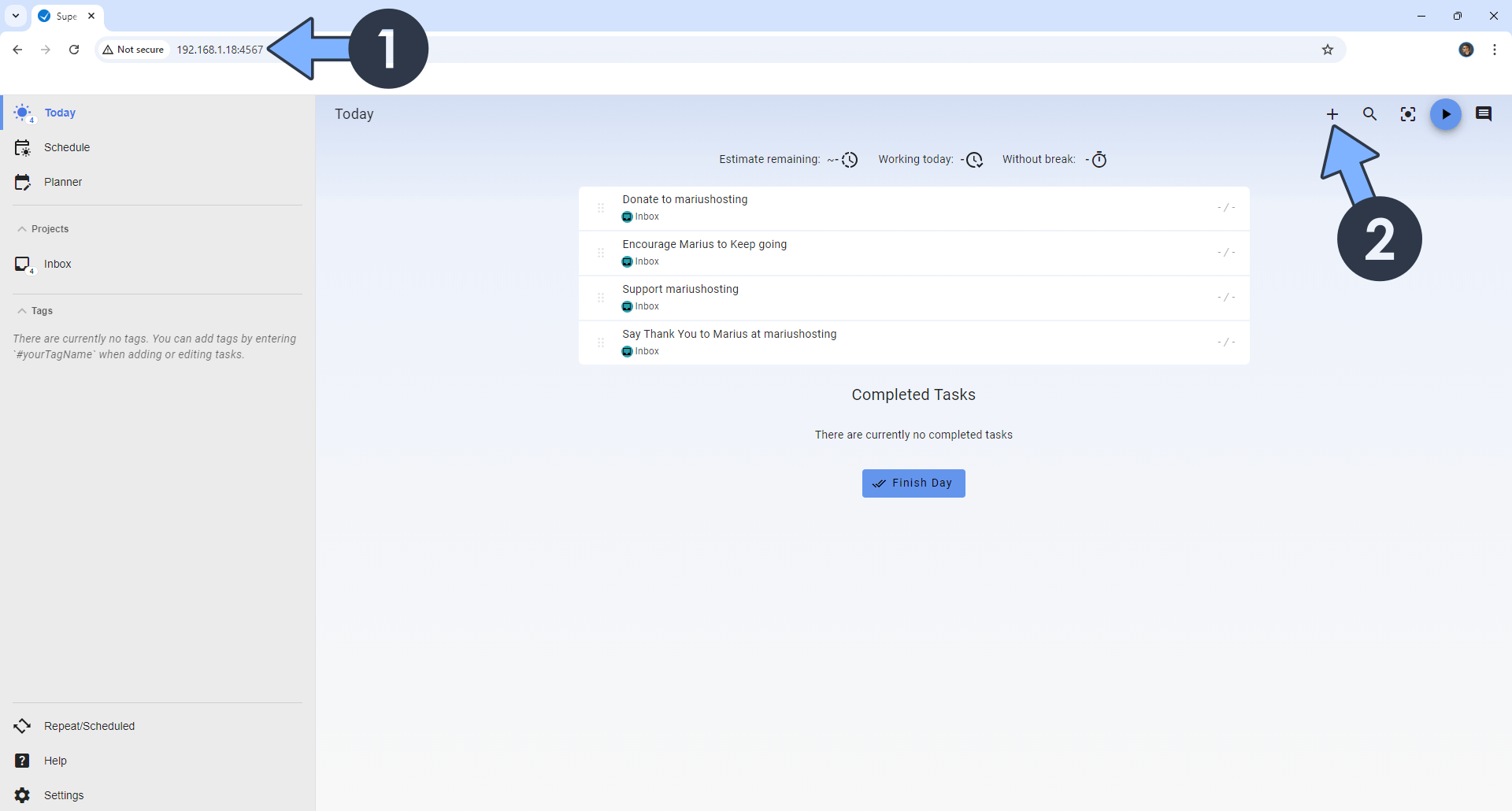 Super Productivity Synology NAS Set up 4