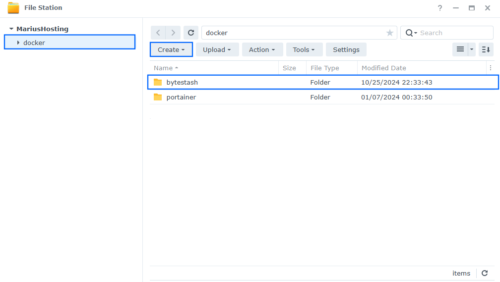 ByteStash Synology NAS Set up 1