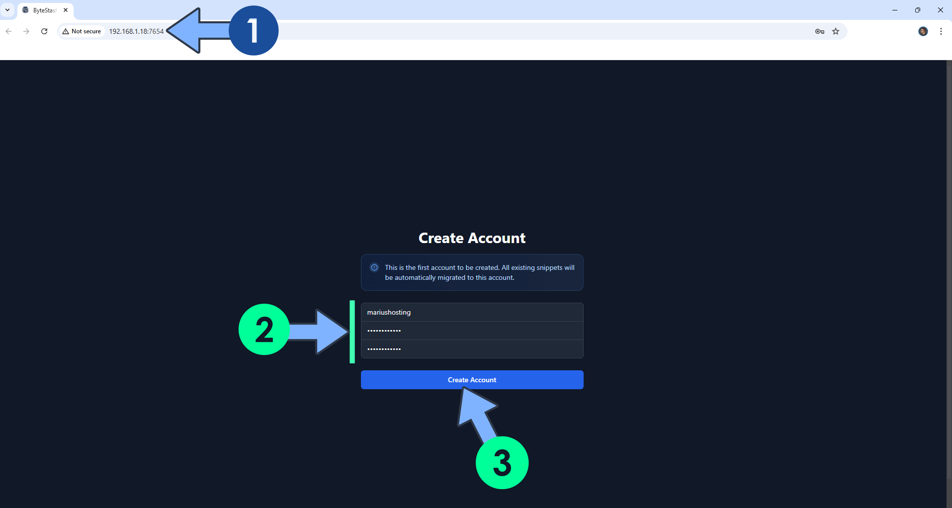 ByteStash Synology NAS Set up 4 new 2025