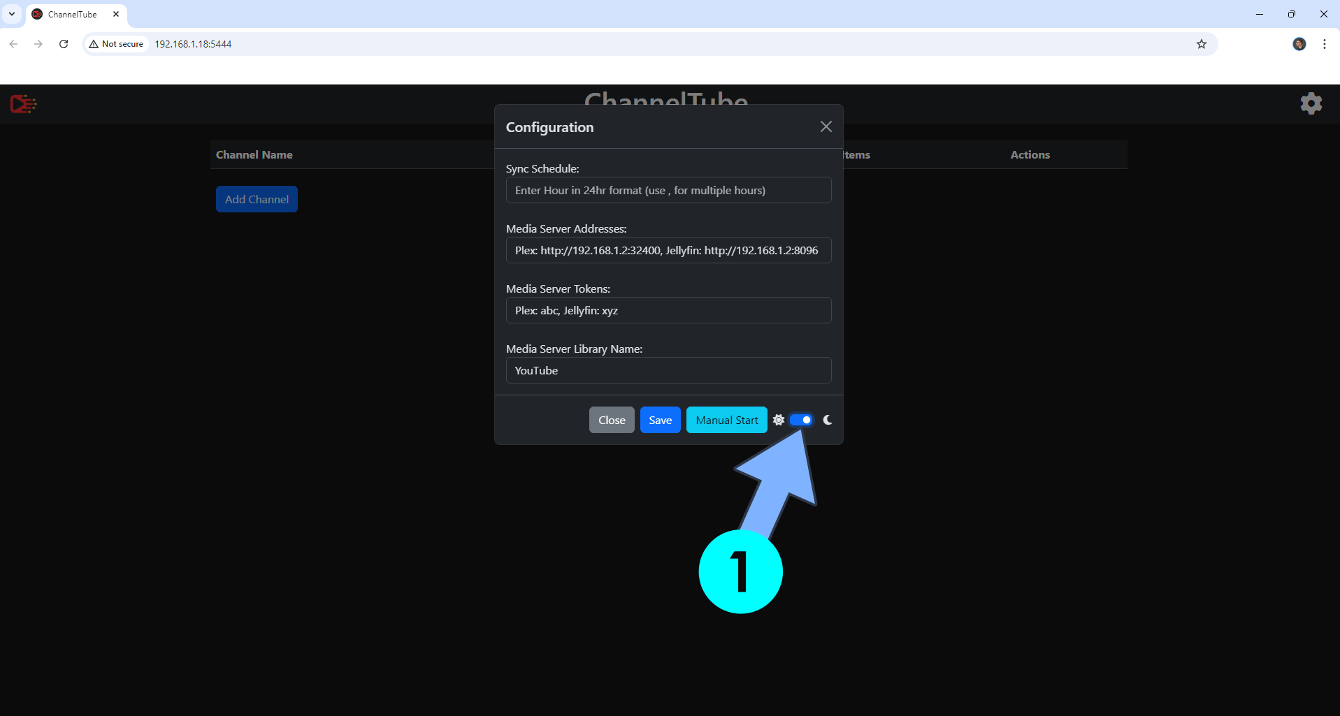 ChannelTube Synology NAS Set up 12