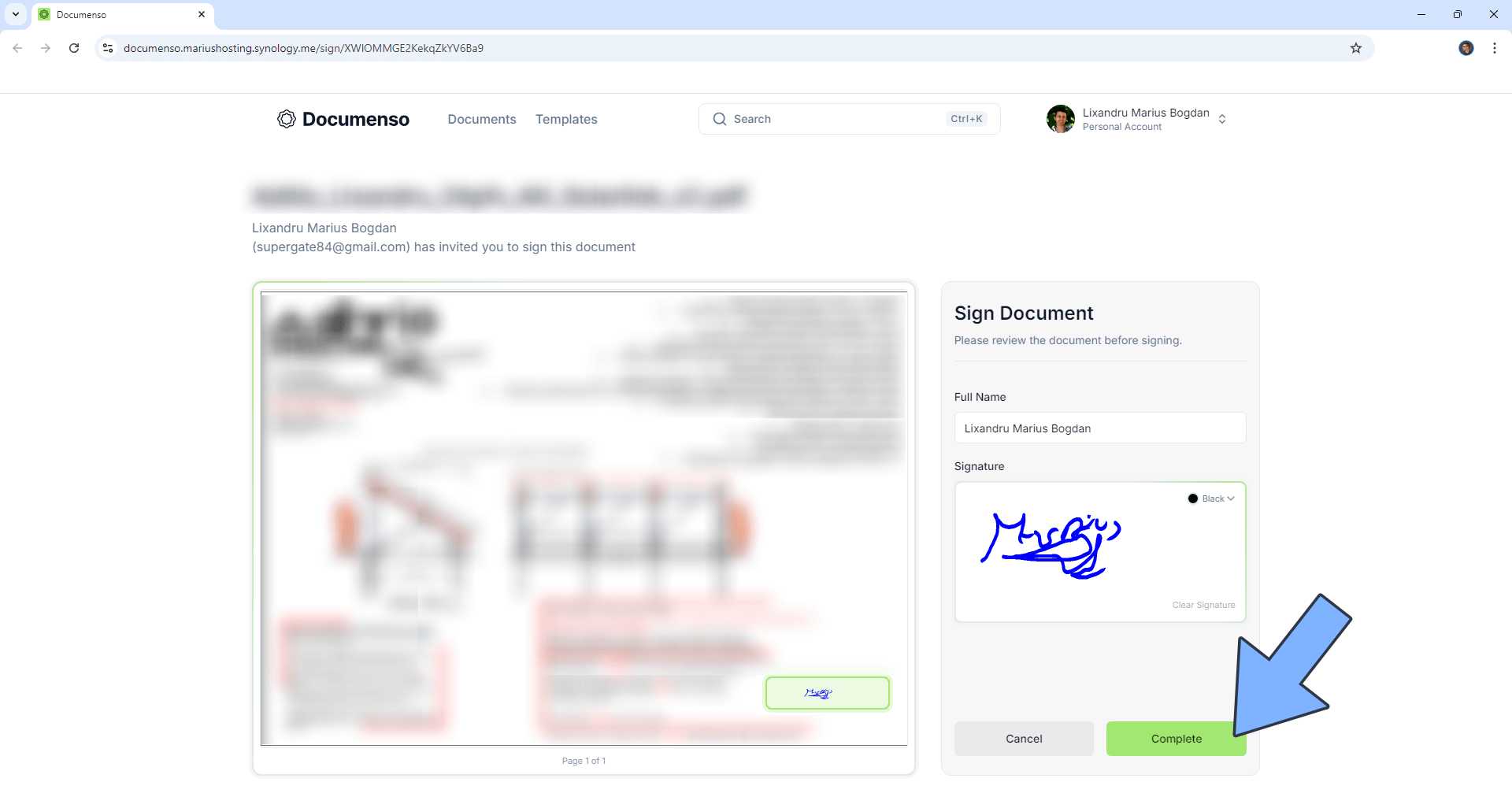 Documenso Synology NAS Set up 16