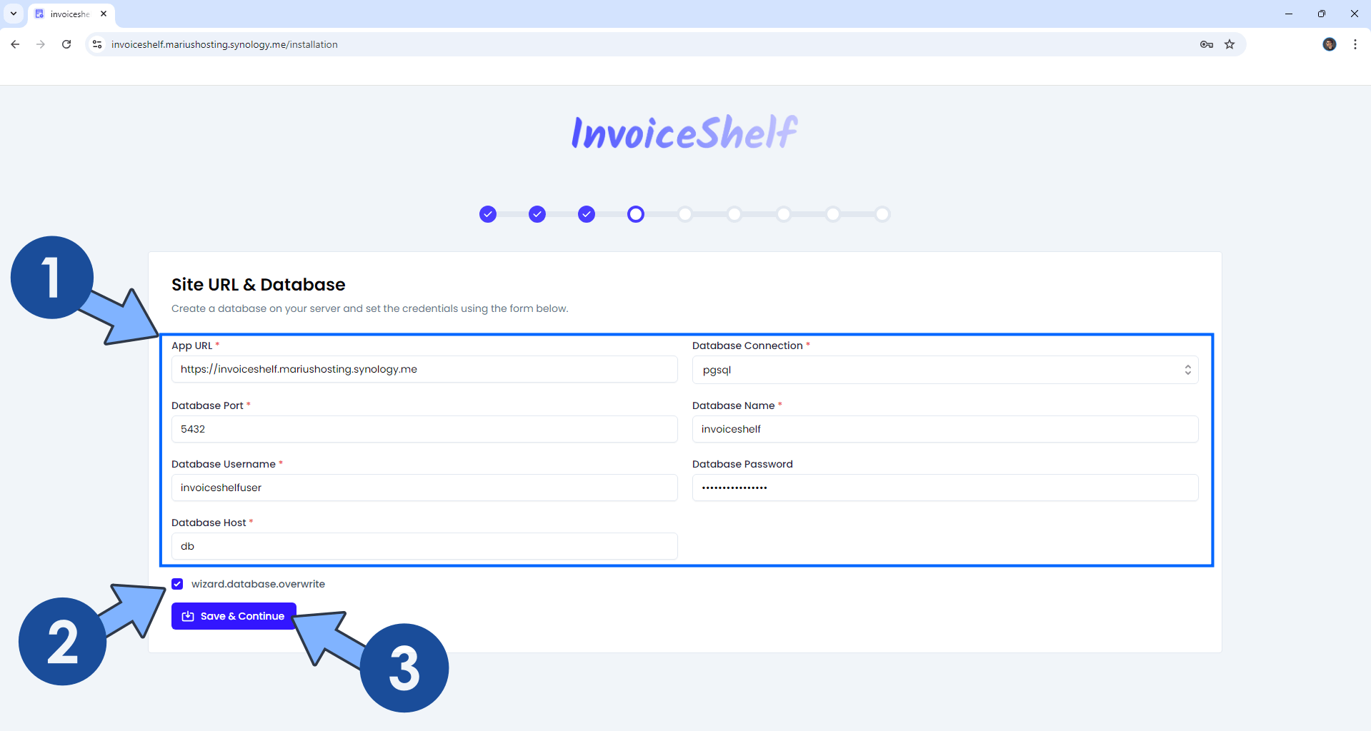 InvoiceShelf Synology NAS Set up 15