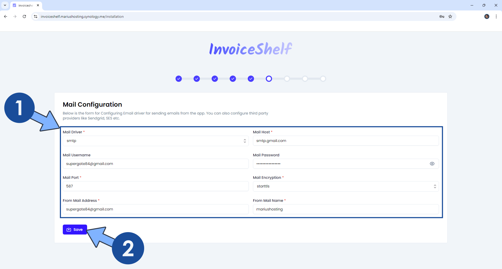 InvoiceShelf Synology NAS Set up 17