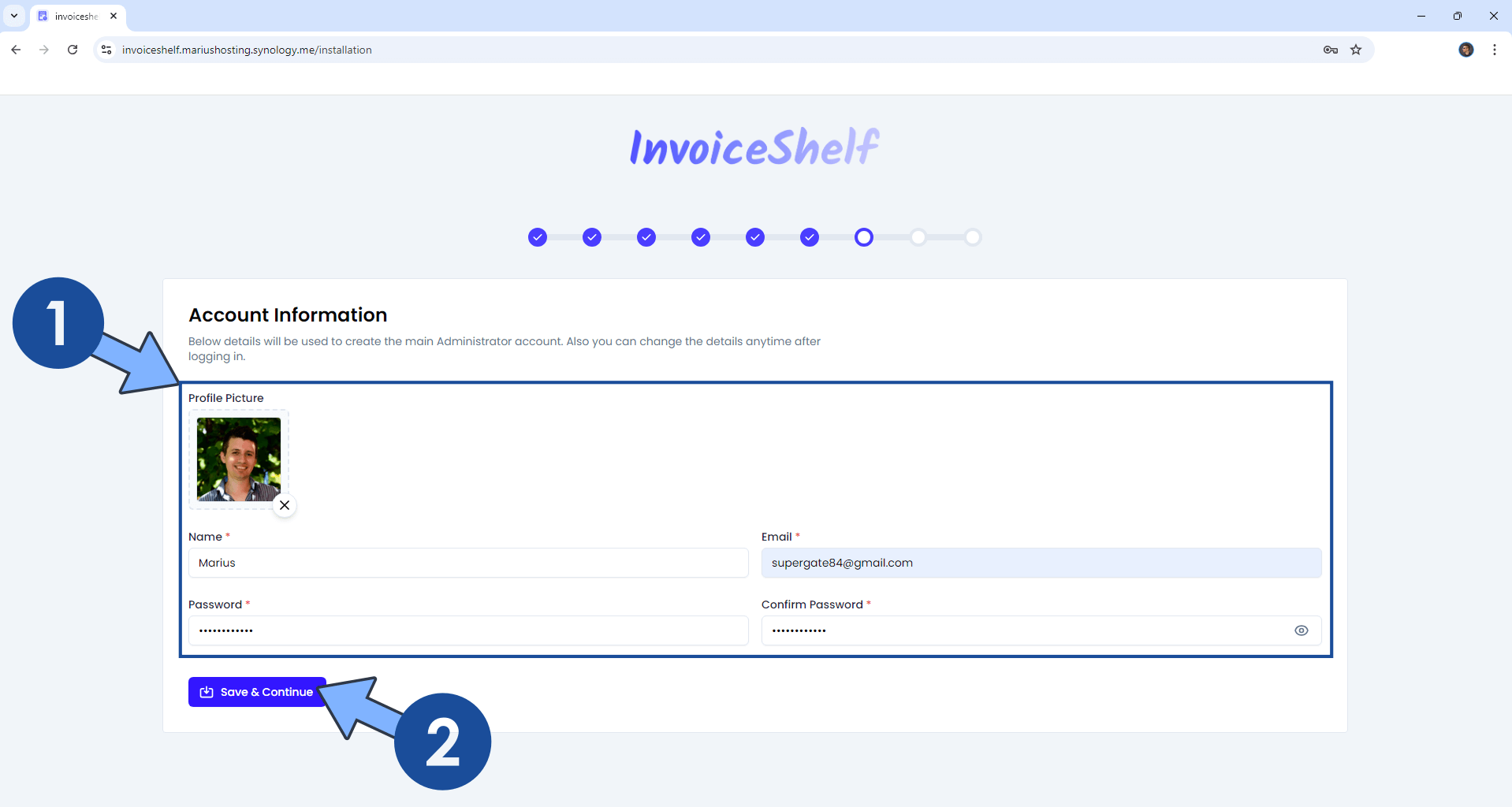 InvoiceShelf Synology NAS Set up 18