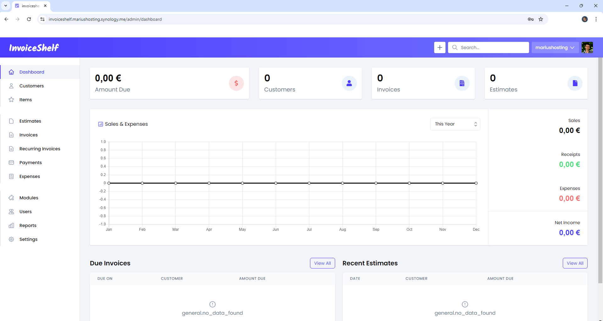 InvoiceShelf Synology NAS Set up 22