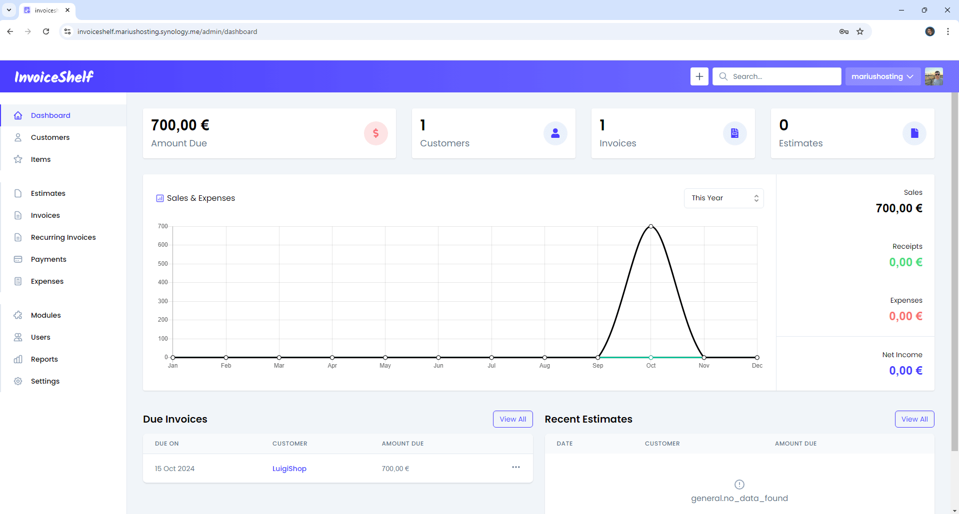 InvoiceShelf Synology NAS Set up 25