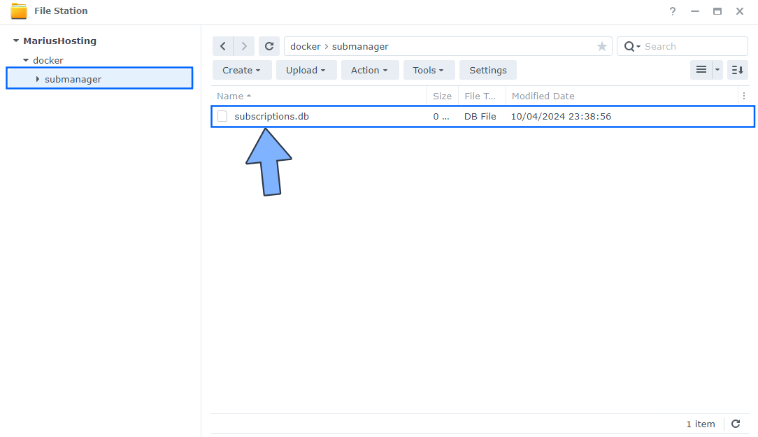 Subscription Manager Synology NAS Set up 2