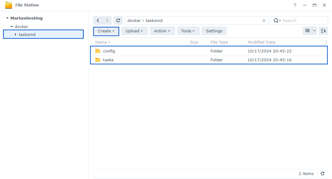 Tasksmd Synology NAS Set up 2