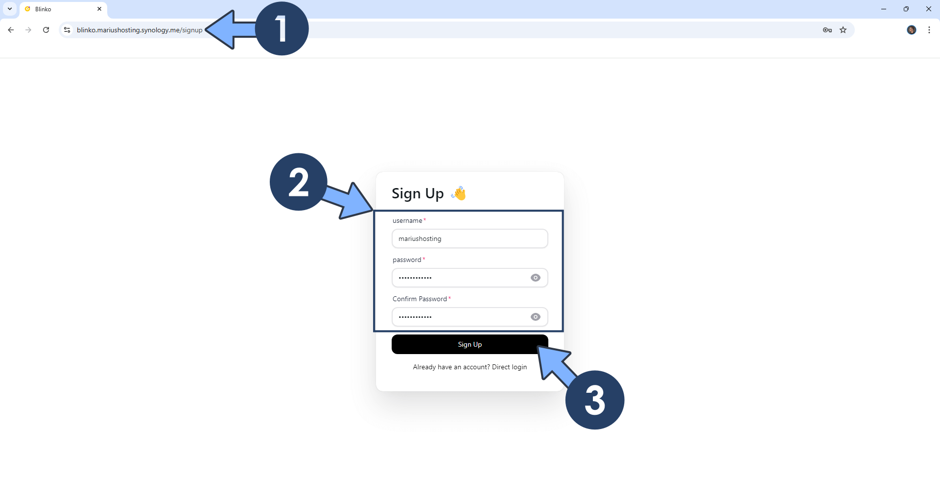 Blinko Synology NAS Set up 11