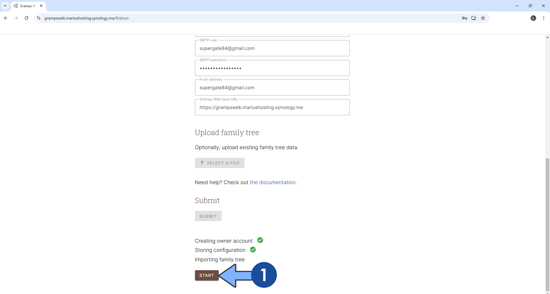 Gramps Web Synology NAS Set up 13