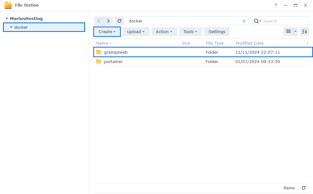 Gramps Web Synology NAS Set up 6