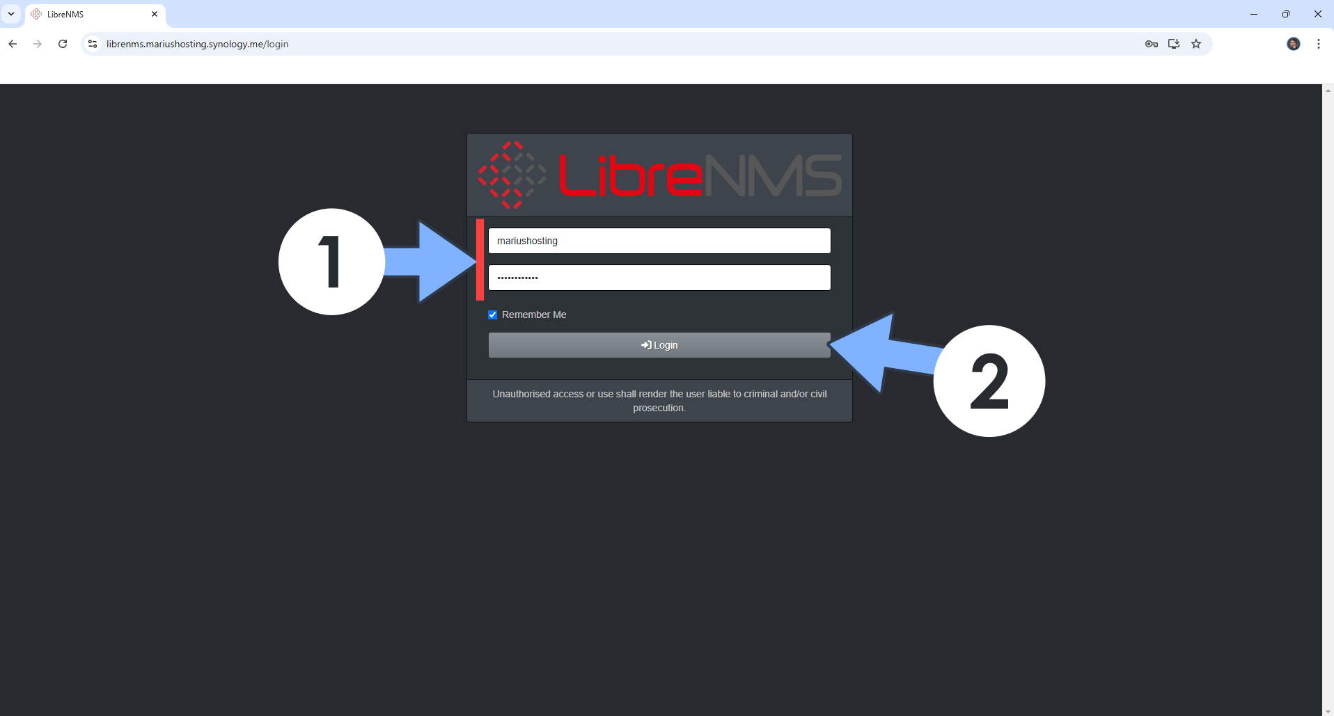 LibreNMS Synology NAS Set up 15