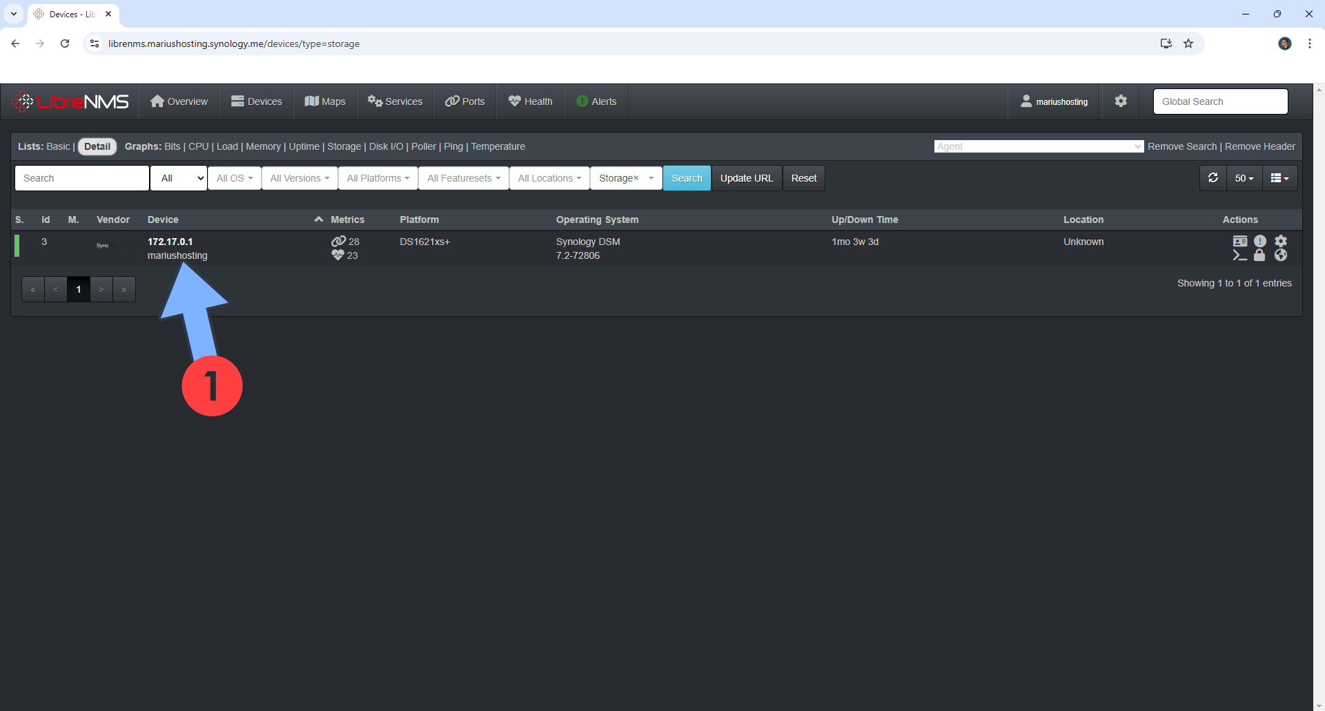 LibreNMS Synology SNMP 5