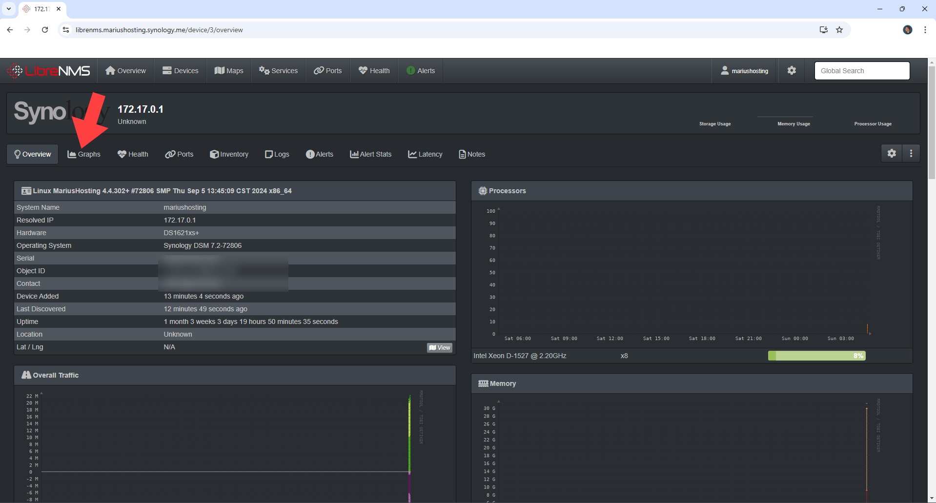 LibreNMS Synology SNMP 6