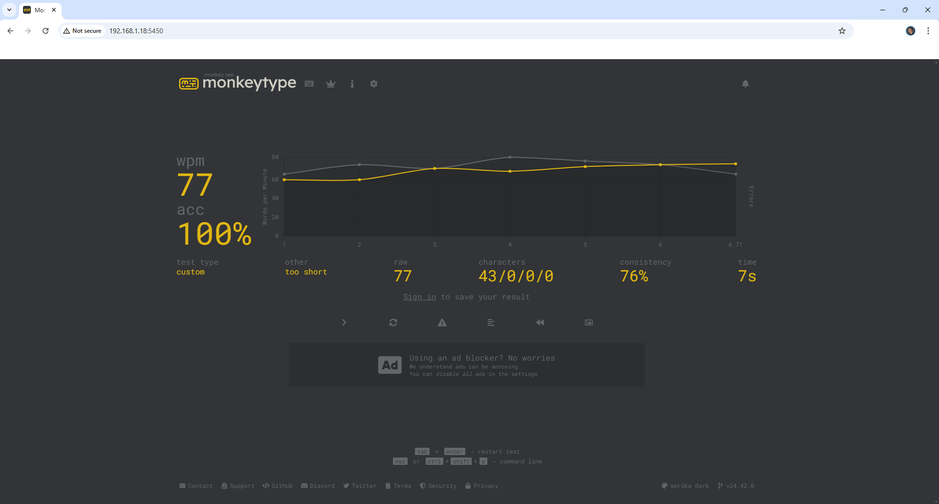 Monkeytype Synology NAS Set up 6