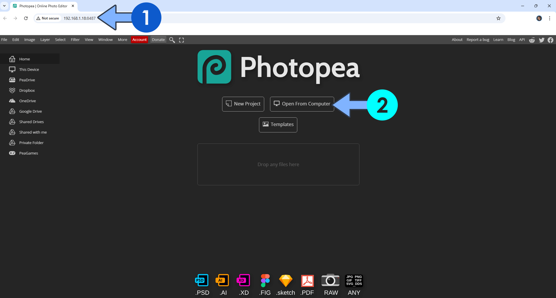 Photopea Synology NAS Set up 4