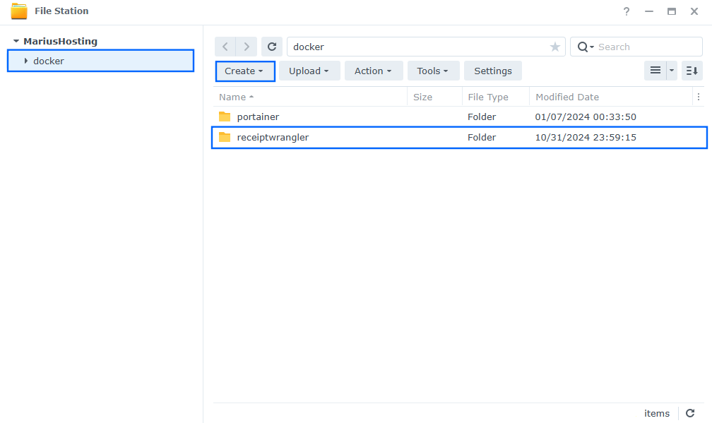 Receipt Wrangler Synology NAS Set up 1