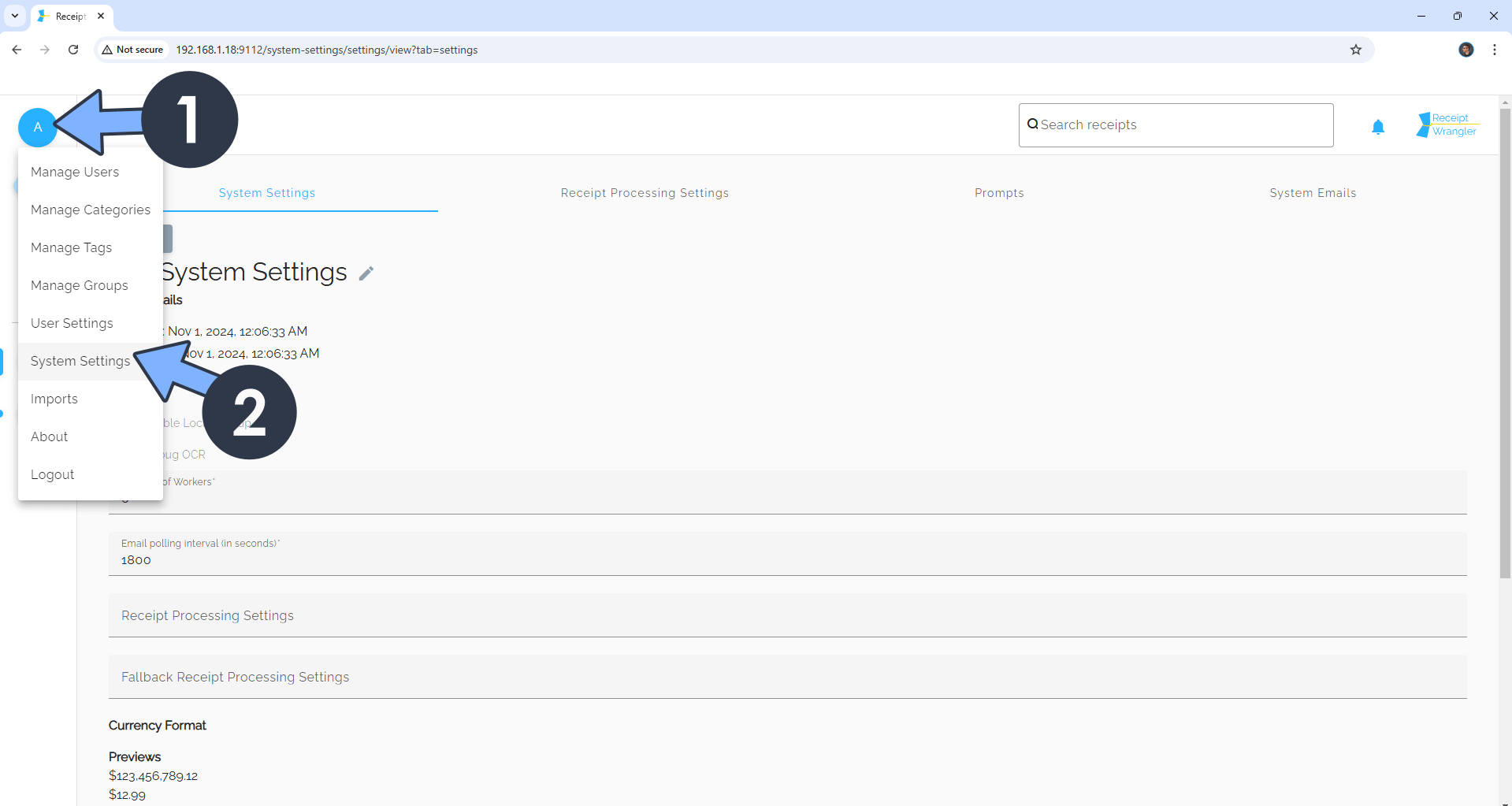 Receipt Wrangler Synology NAS Set up 9