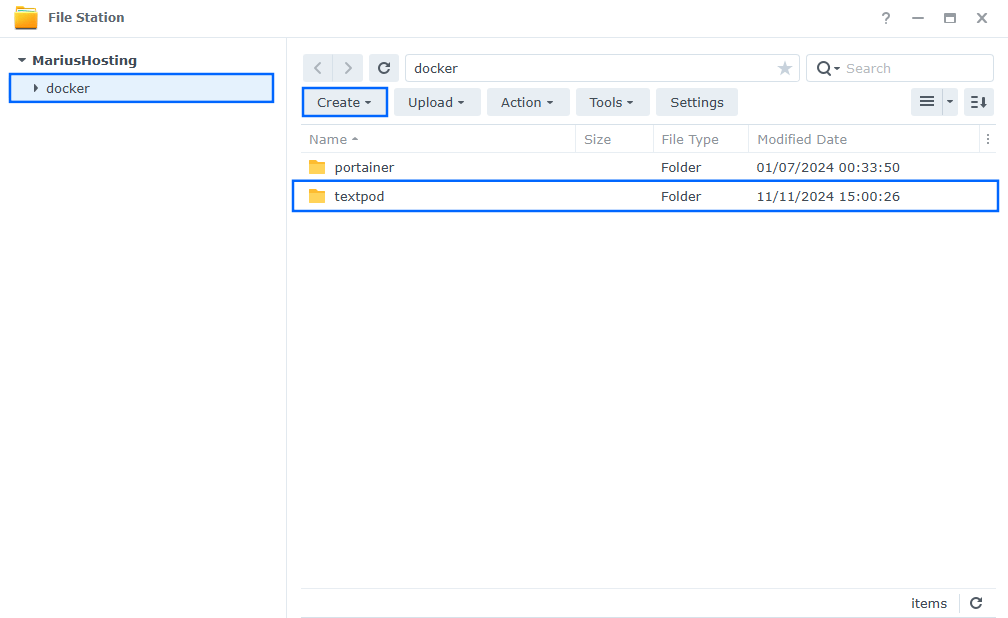 TextPod Synology NAS Set up 1