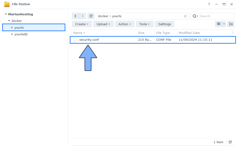 YOURLS Synology NAS Set up 7