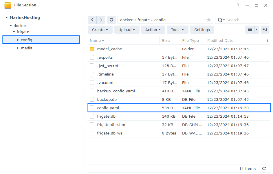 Frigate Synology NAS Set up 13