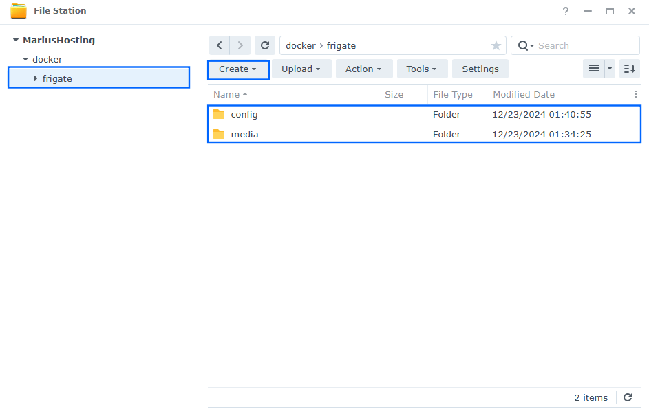 Frigate Synology NAS Set up 2