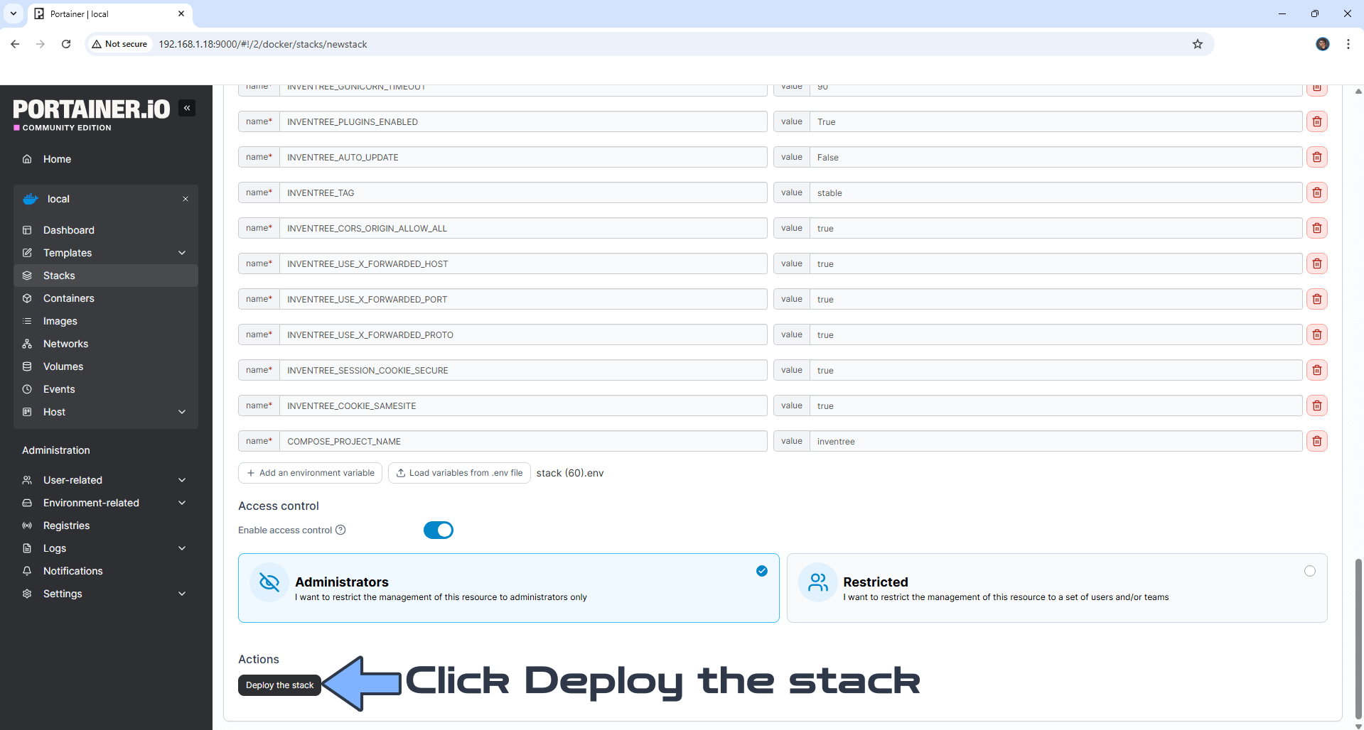 InvenTree Synology NAS Set up 11 new 2026