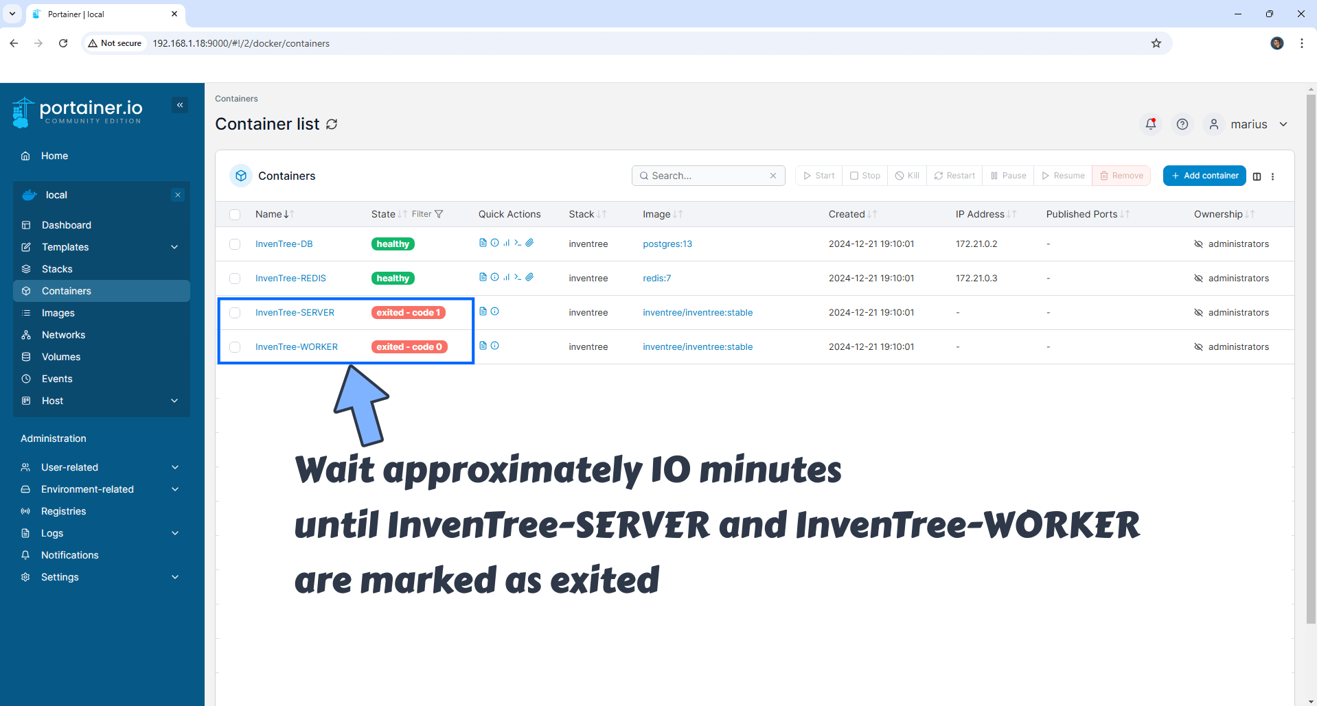 InvenTree Synology NAS Set up 14