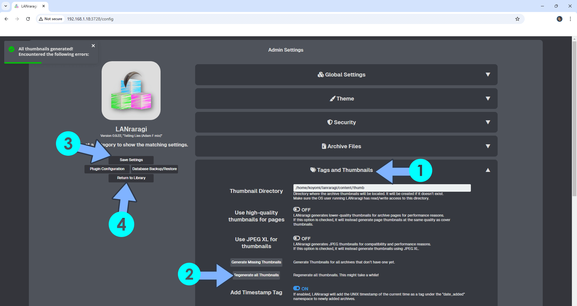 LANraragi Synology NAS Set up 10