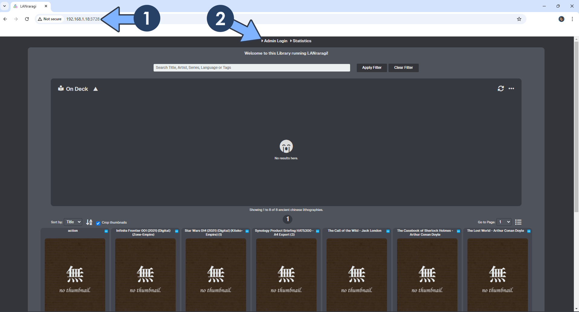 LANraragi Synology NAS Set up 6