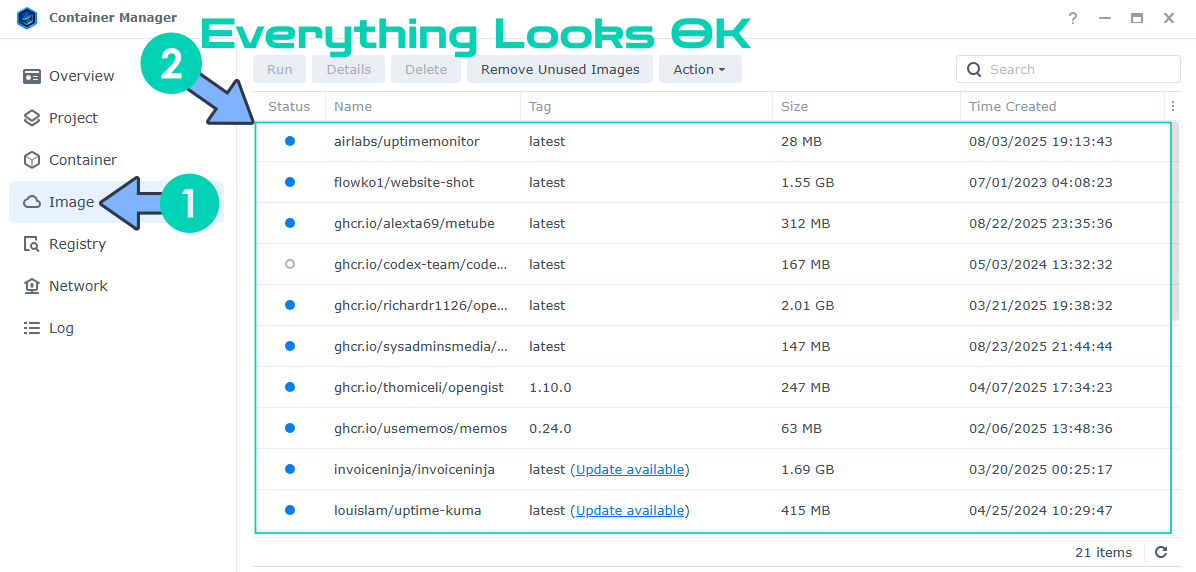 1 Clean Space Synology disks Docker Portainer 2026