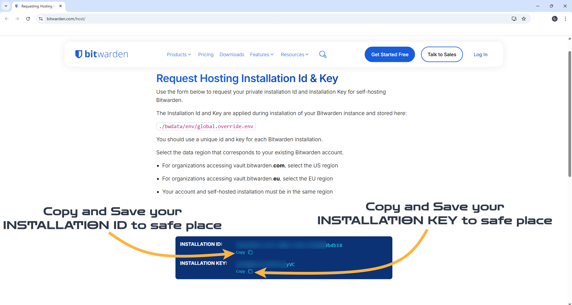 Bitwarden Server KEY Synology NAS 2