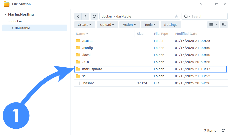 Darktable Synology NAS Portainer Set up 9