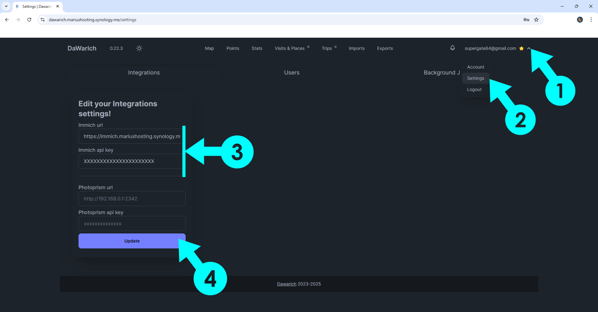 Dawarich Synology NAS Set up 15